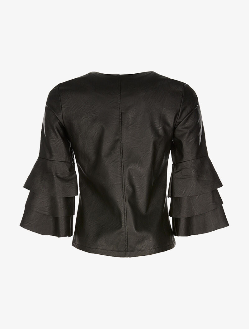 Veste manches volantées - noir - 2