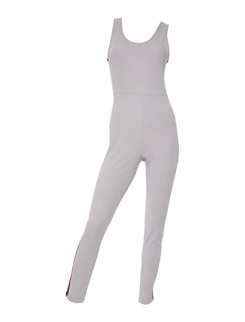 Combinaison bandes sport - gris - 1