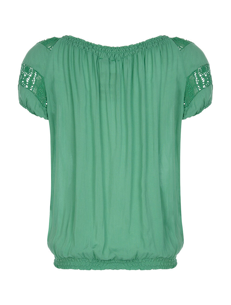 Top bordure dentelle - vert - 2