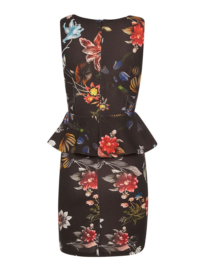 Robe fourreau ventre nu - noir - 2