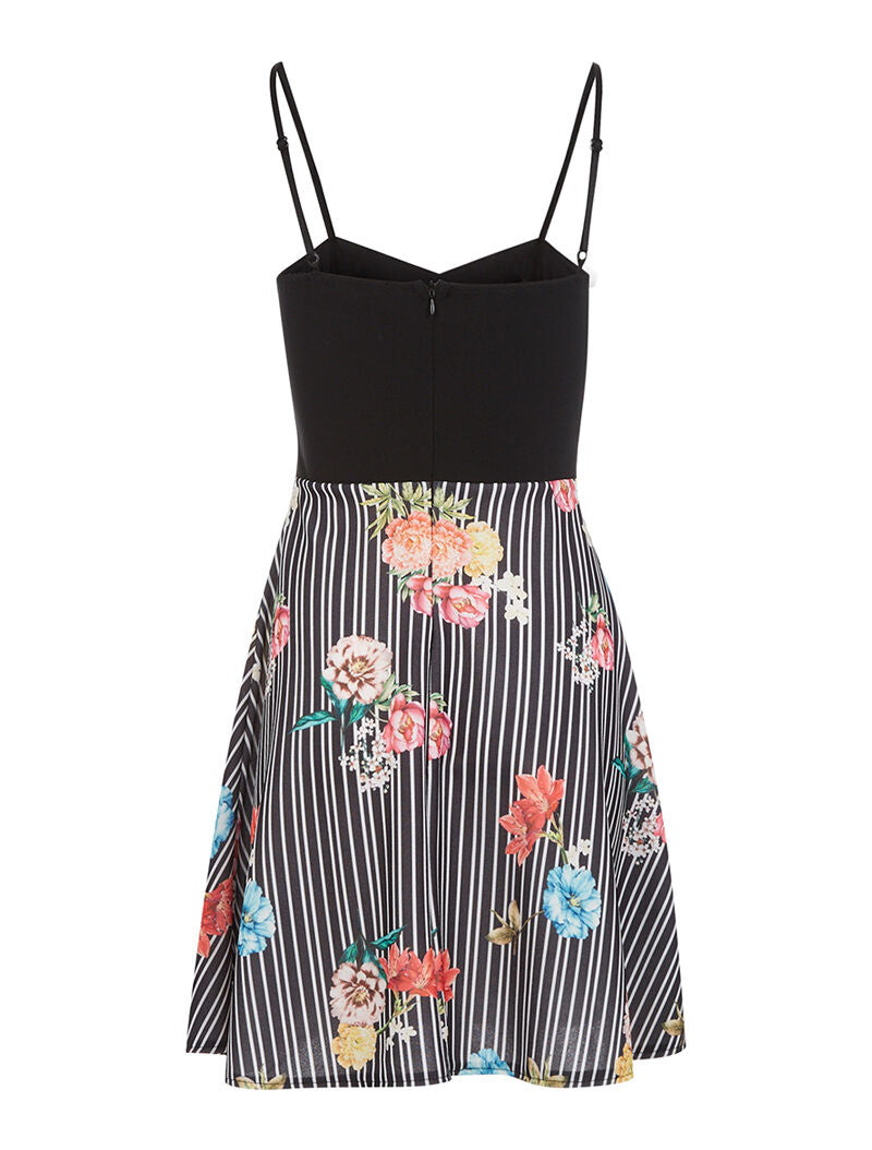 Robe bustier bas imprimé - noir - 2