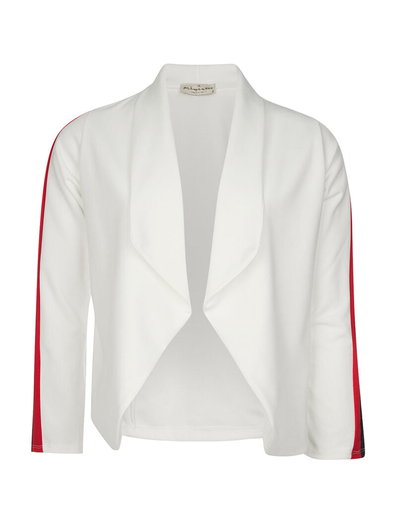 Veste manches à lignes - blanc - 4