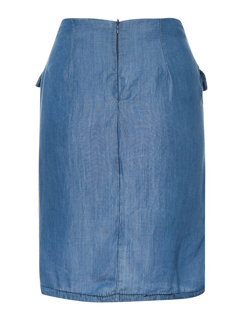 Jupe légère à corsage - denim - 5