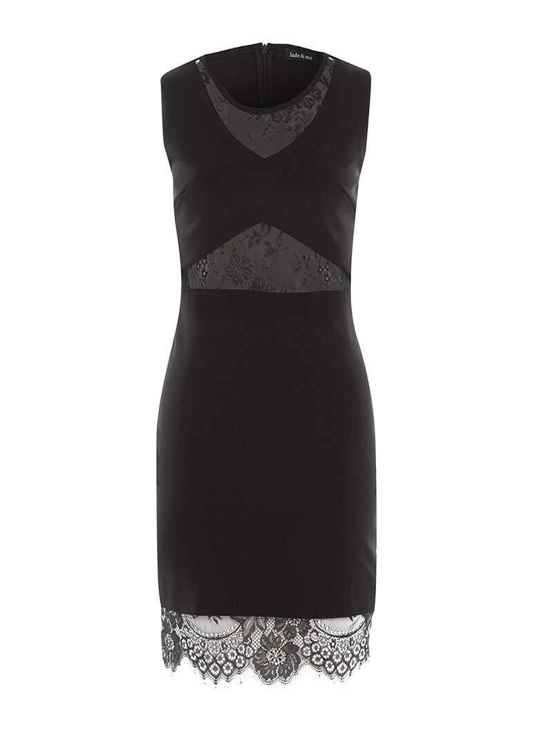Robe poitrine à empiècement croisé - noir - 4
