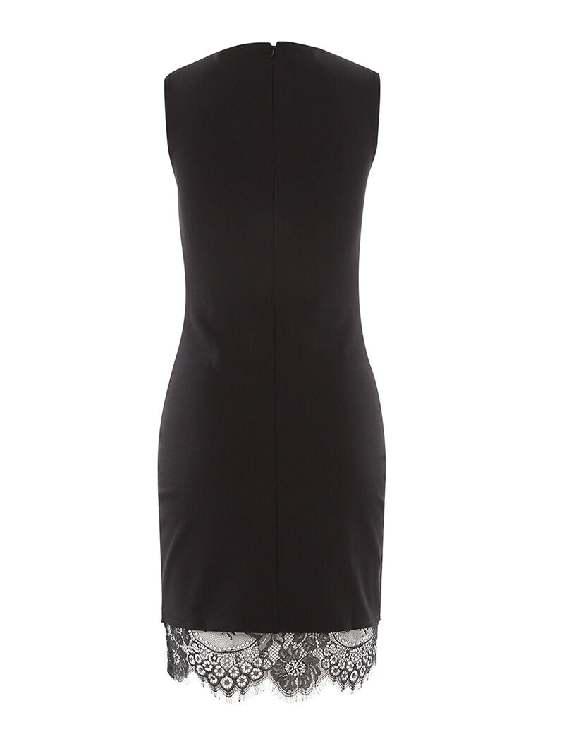 Robe poitrine à empiècement croisé - noir - 3