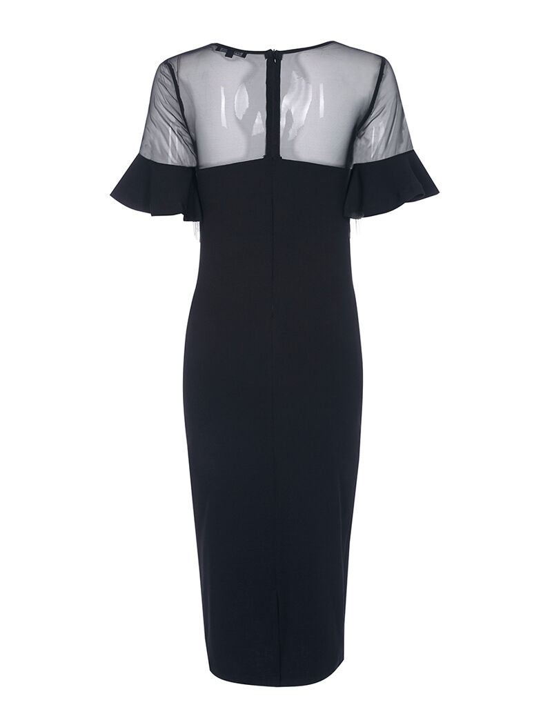 Robe à frange argentée - noir - 3