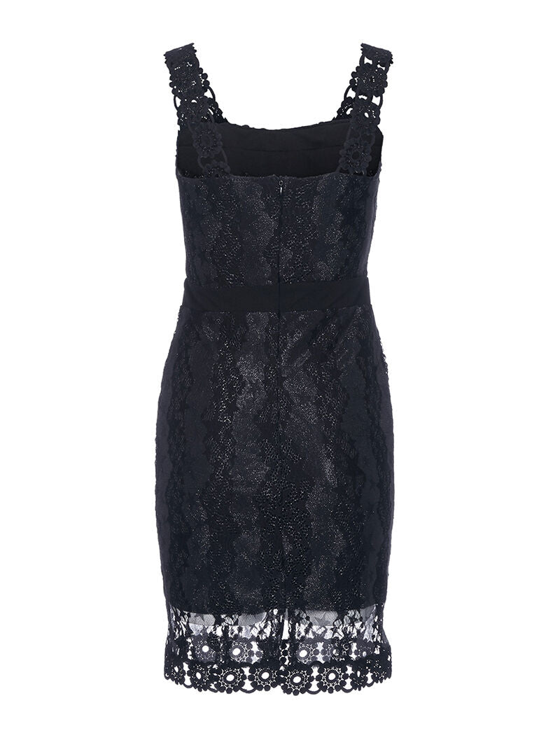 Robe en dentelle irisée - noir - 2