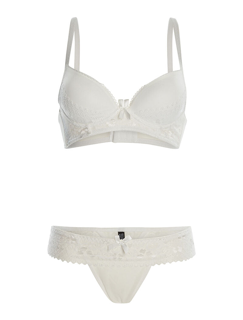 Ensemble SG et string à dentelle - blanc - 3