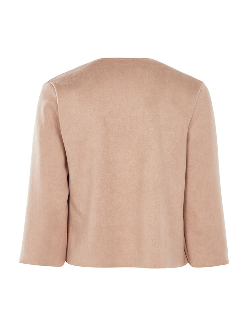 Veste légère effet daim ouvert - beige - 2