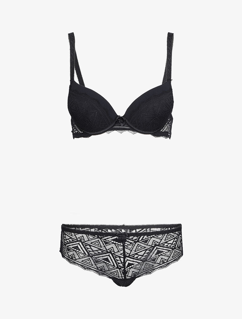 Ensemble à broderies anglaise - Noir - 3