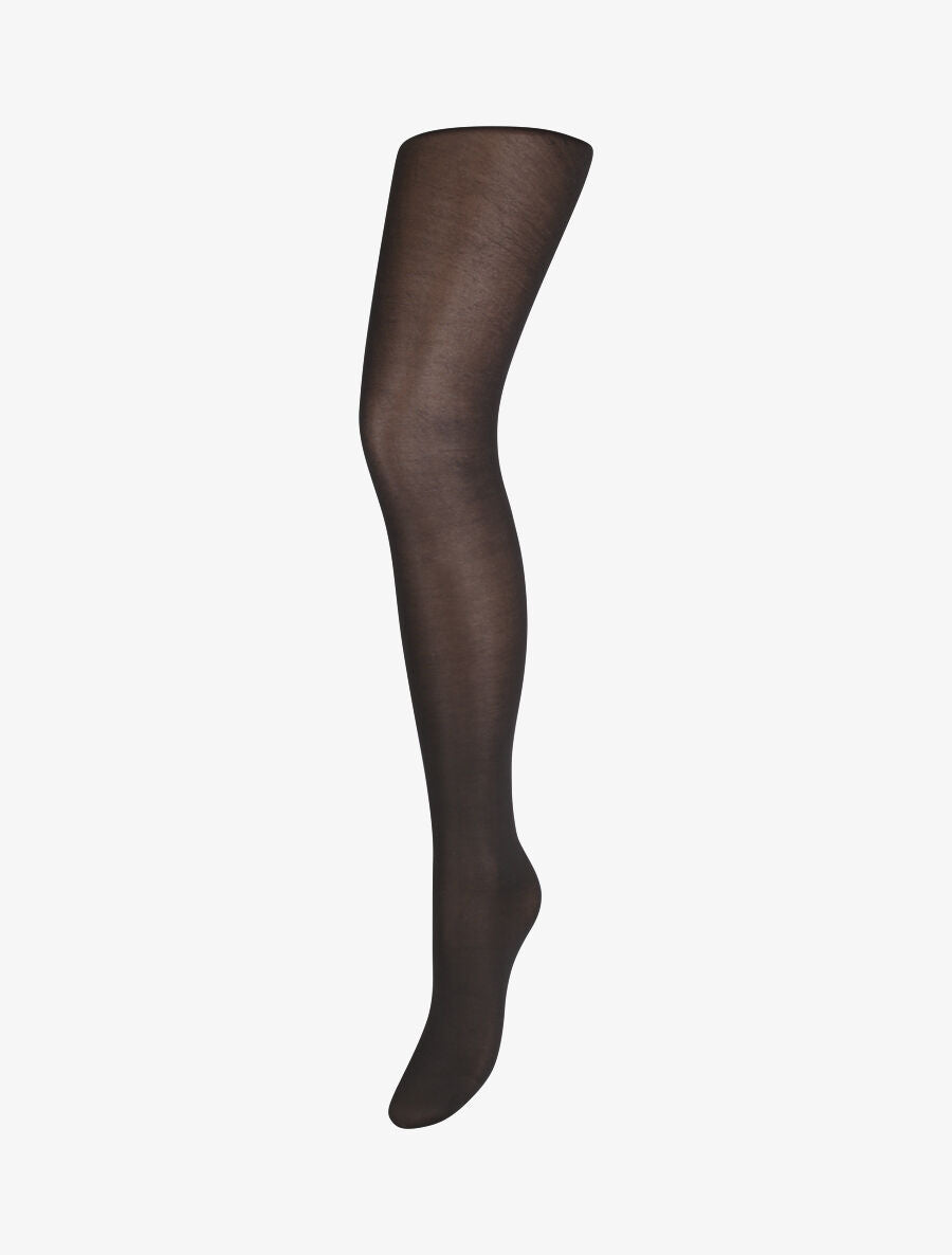 Collants transparent infilable en voile - Noir - 2
