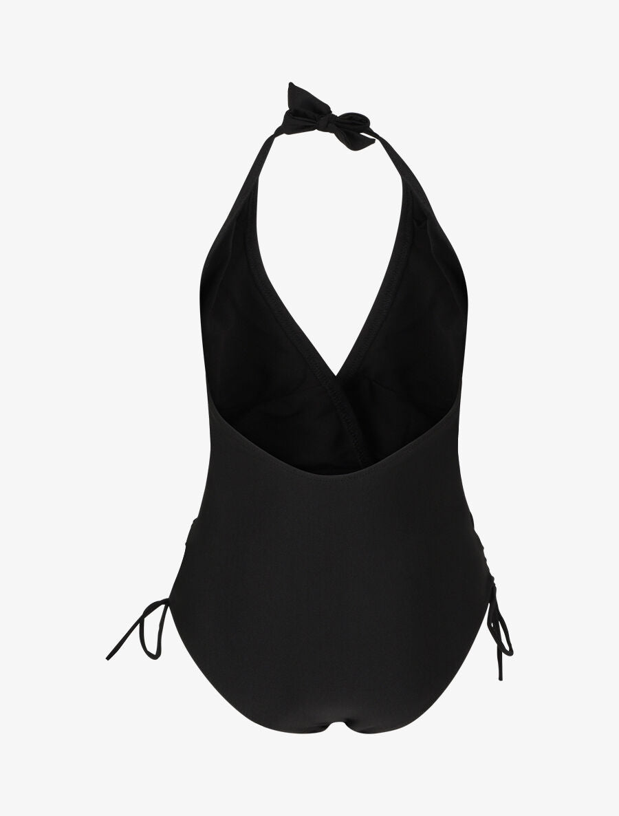Maillot de bain dos nu à liens - Noir - 2