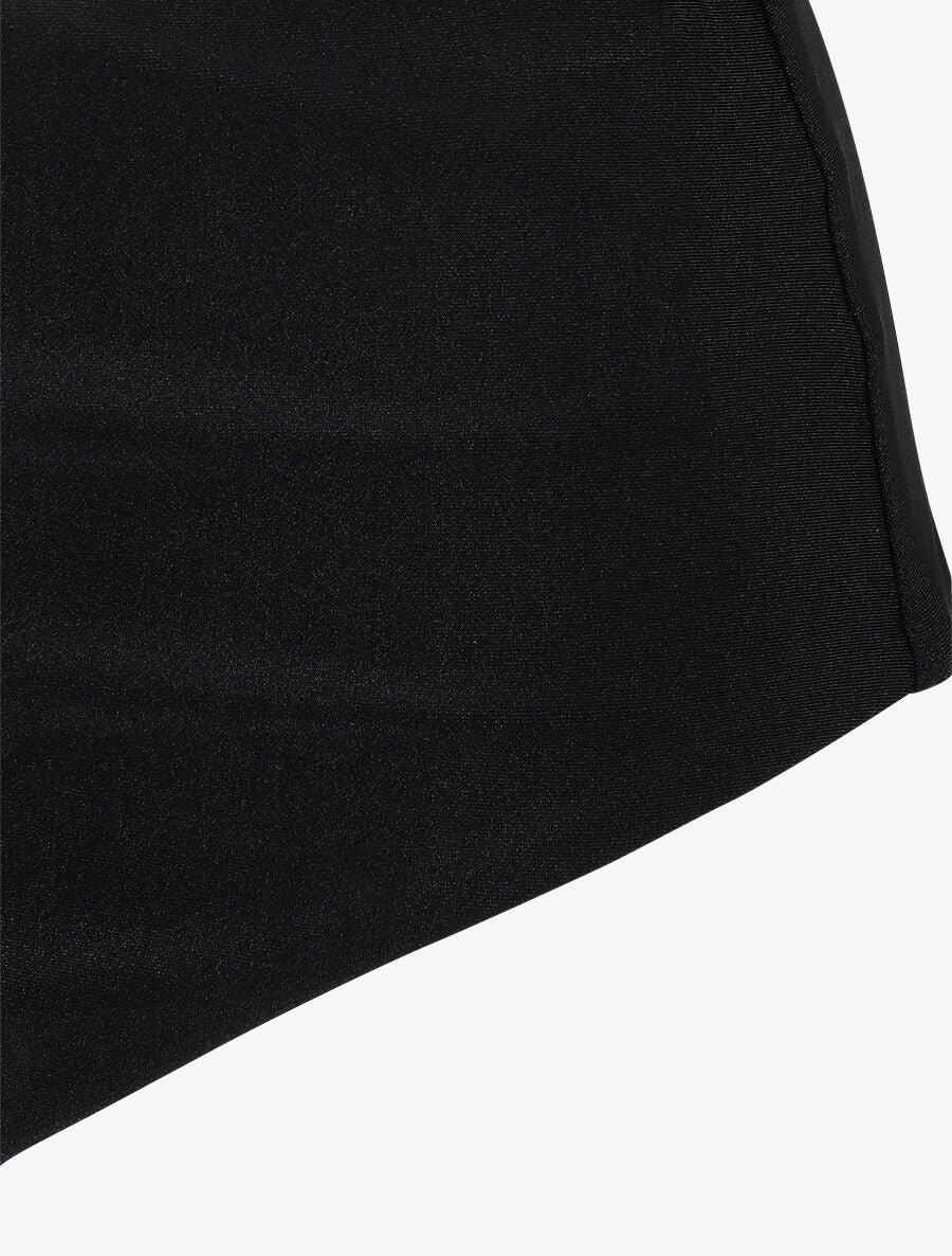 Bikini uni dos croisé - Noir - 3