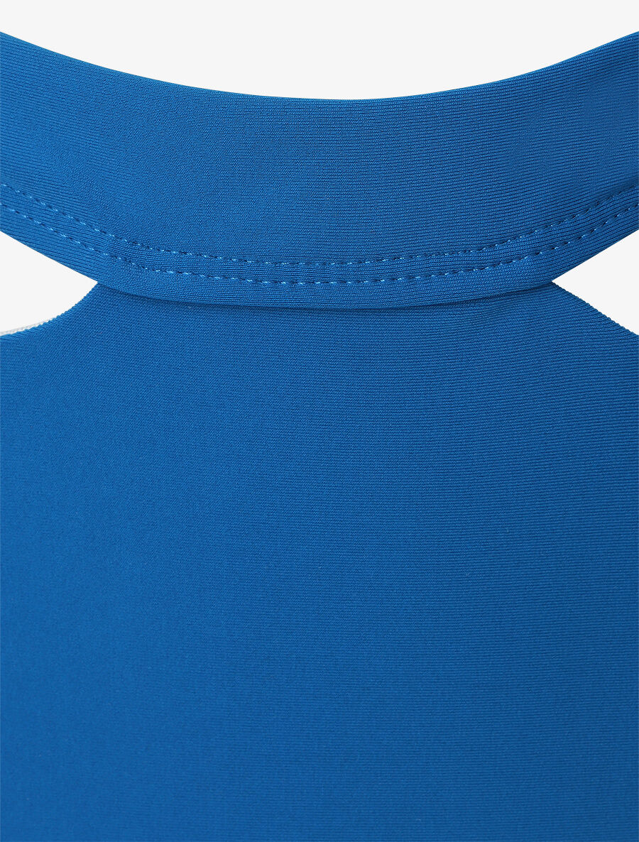 Bikini à bretelles asymétriques - Bleu - 3