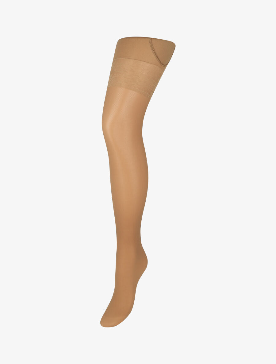 Collants à cuisses stylisées - Beige - 1