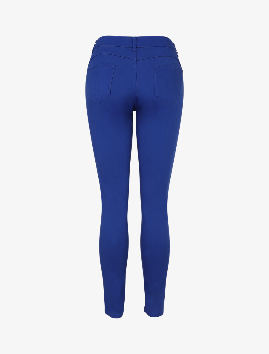 Jean skinny uni grande taille - Bleu électrique - 2