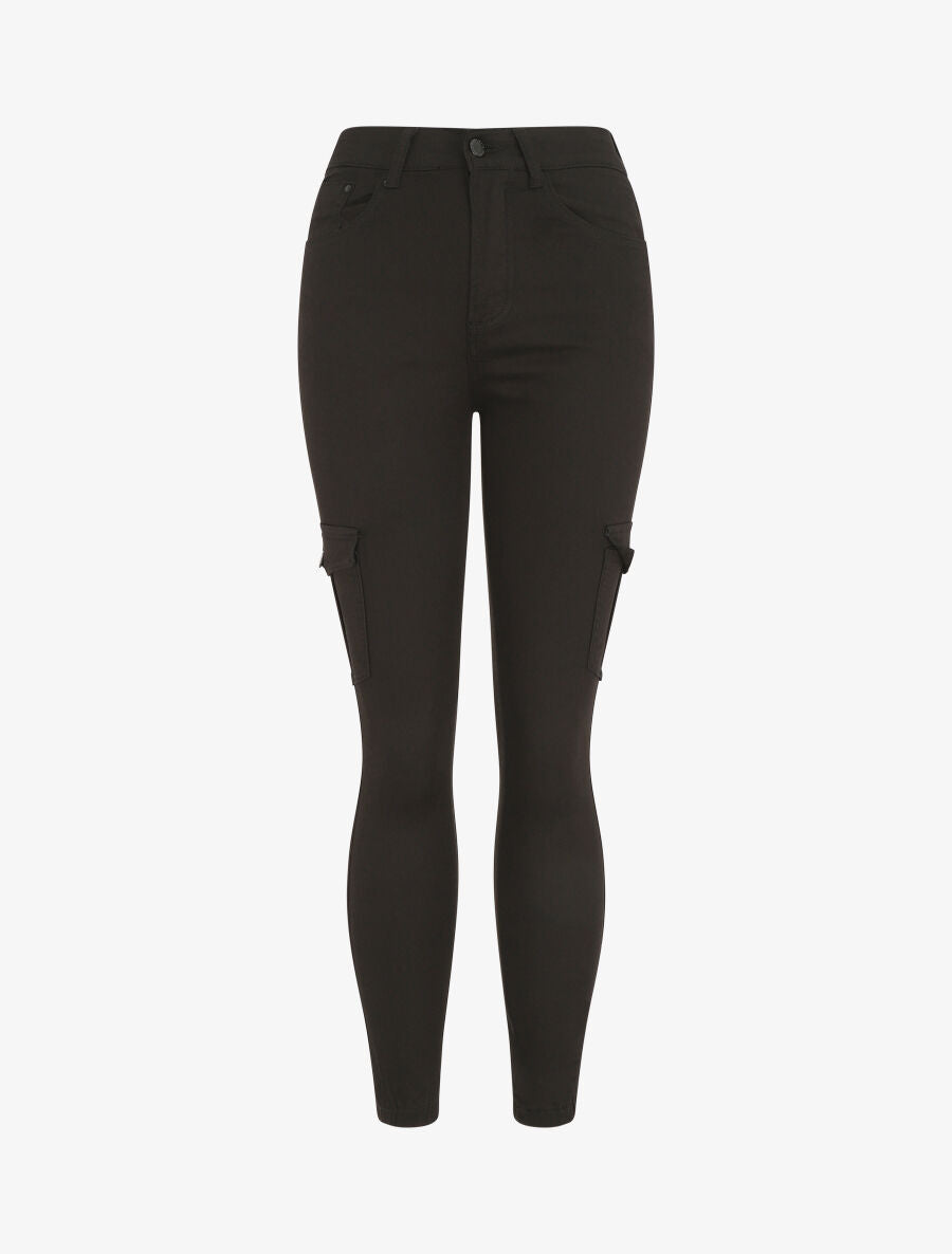 Jean cargo coupe slim - Noir - 1