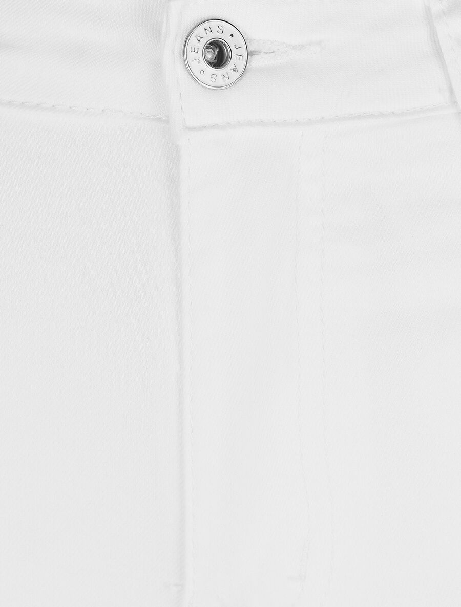 Bermuda slim taille haute - Blanc - 3