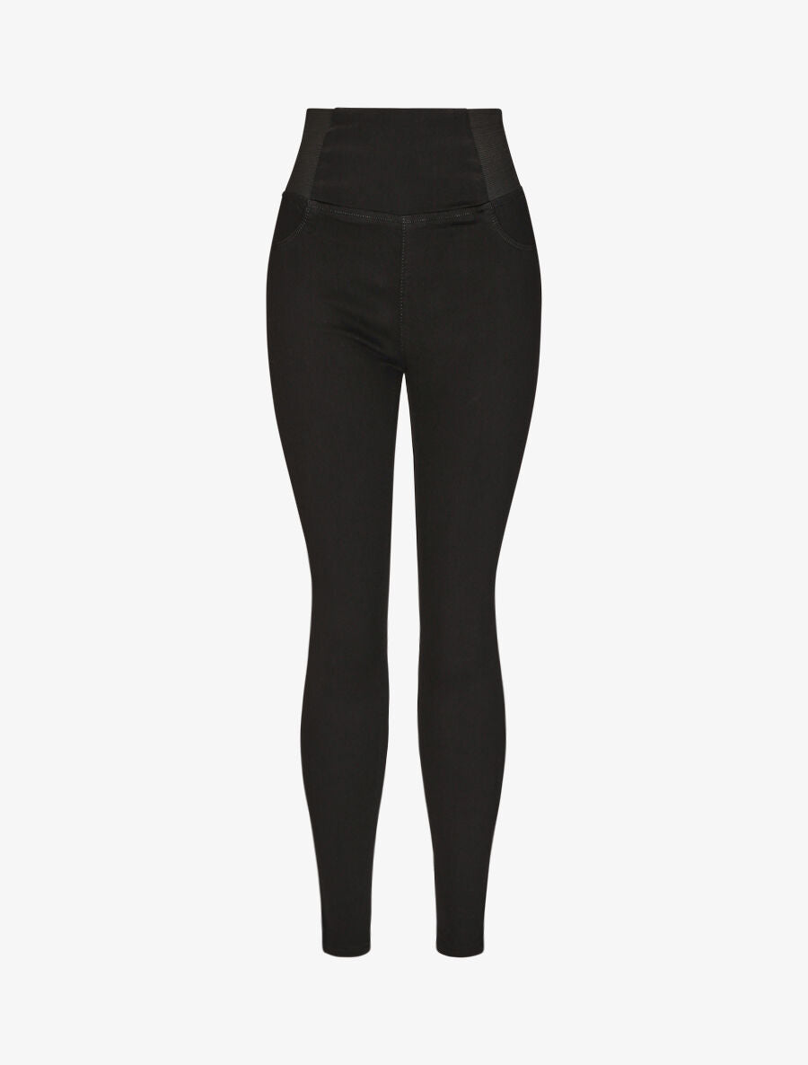 Jegging taille élastiquée coupe slim - Noir - 4