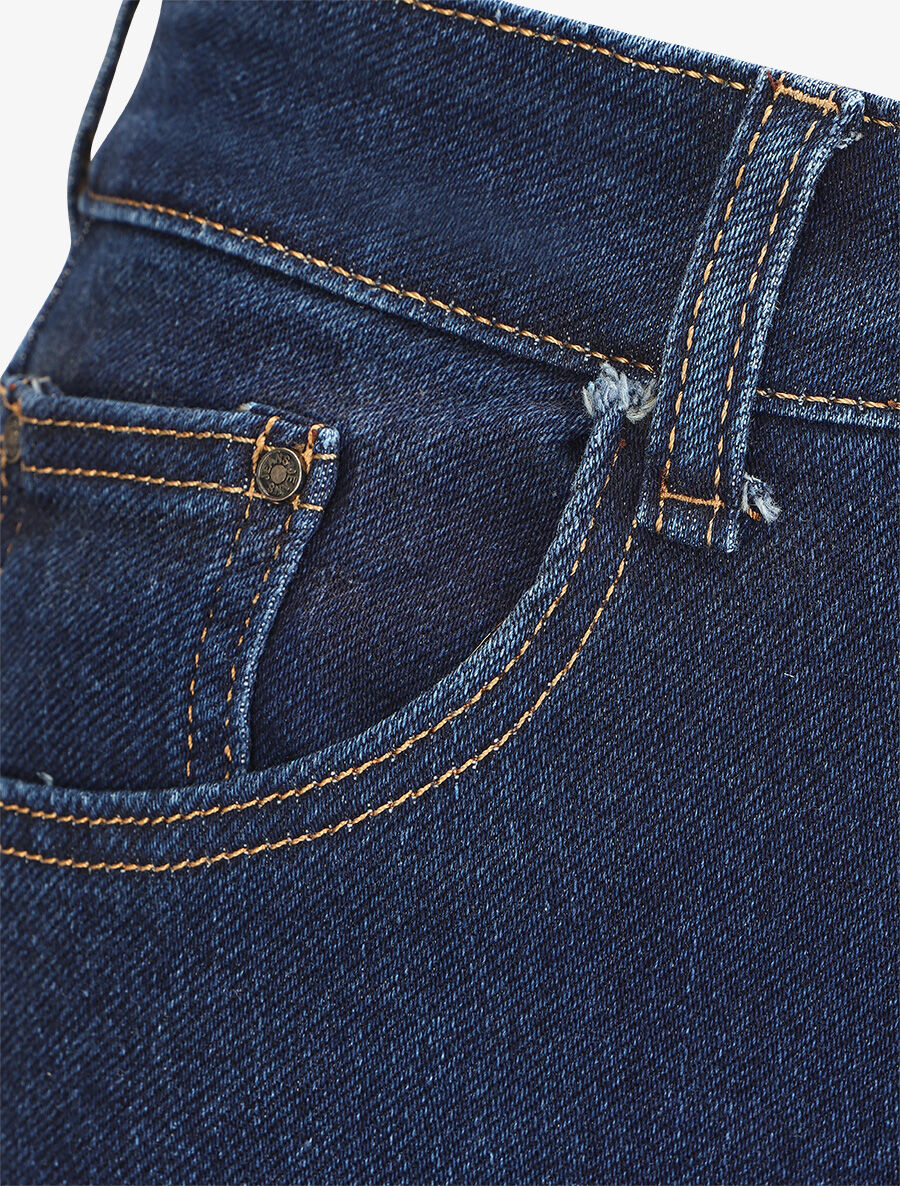 Jean mom taille haute - Bleu brut - 3