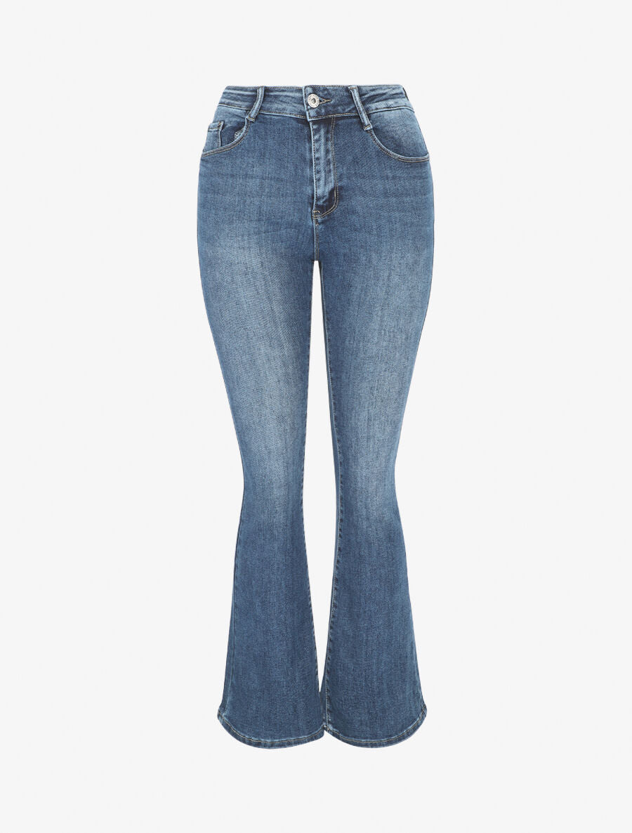 Jean standard effet push up coupe bootcut - Bleu - 5