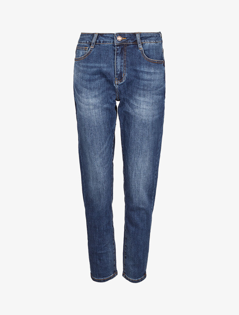 Jean boyfriend délavé - Bleu denim - 3
