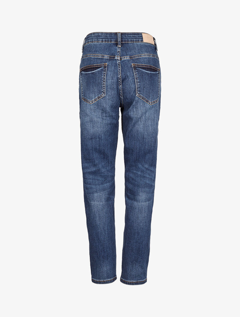Jean boyfriend délavé - Bleu denim - 4