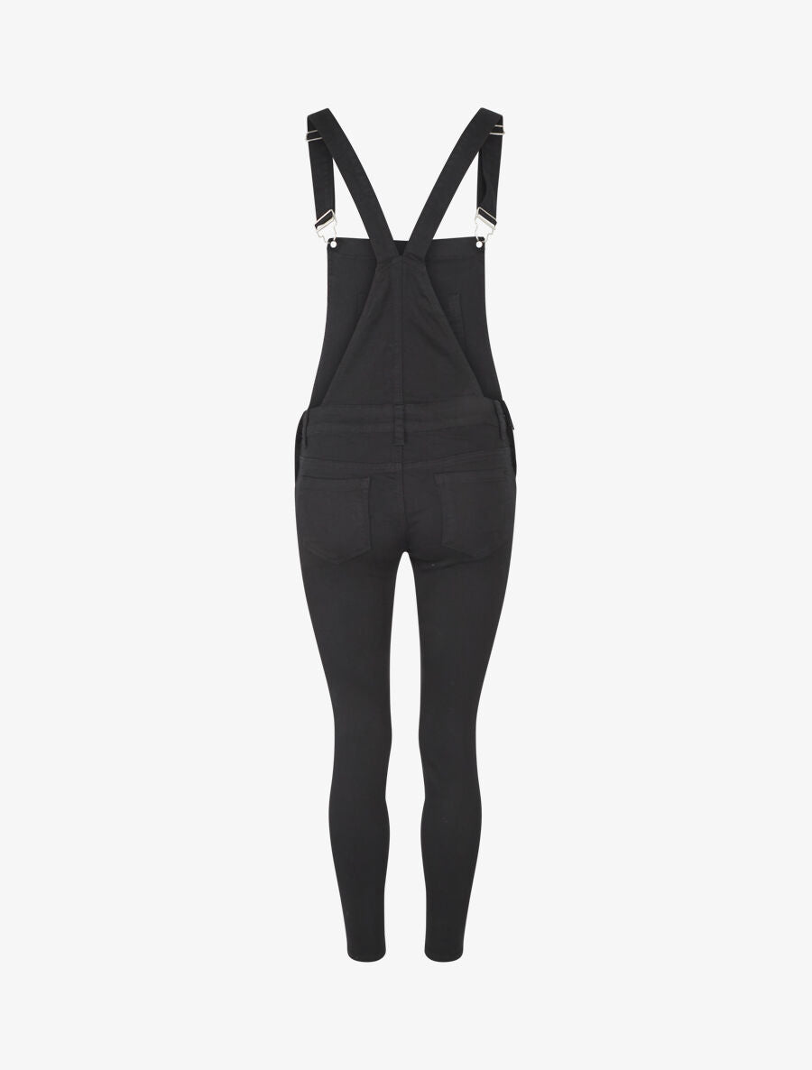Salopette taille basse coupe skinny - Noir - 2