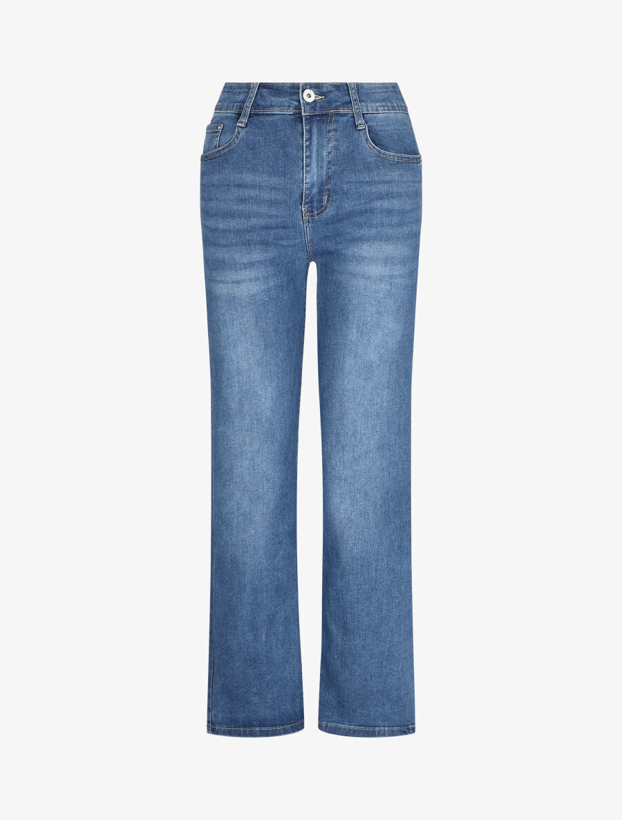 Jean droit push up taille standard - Bleu - 1