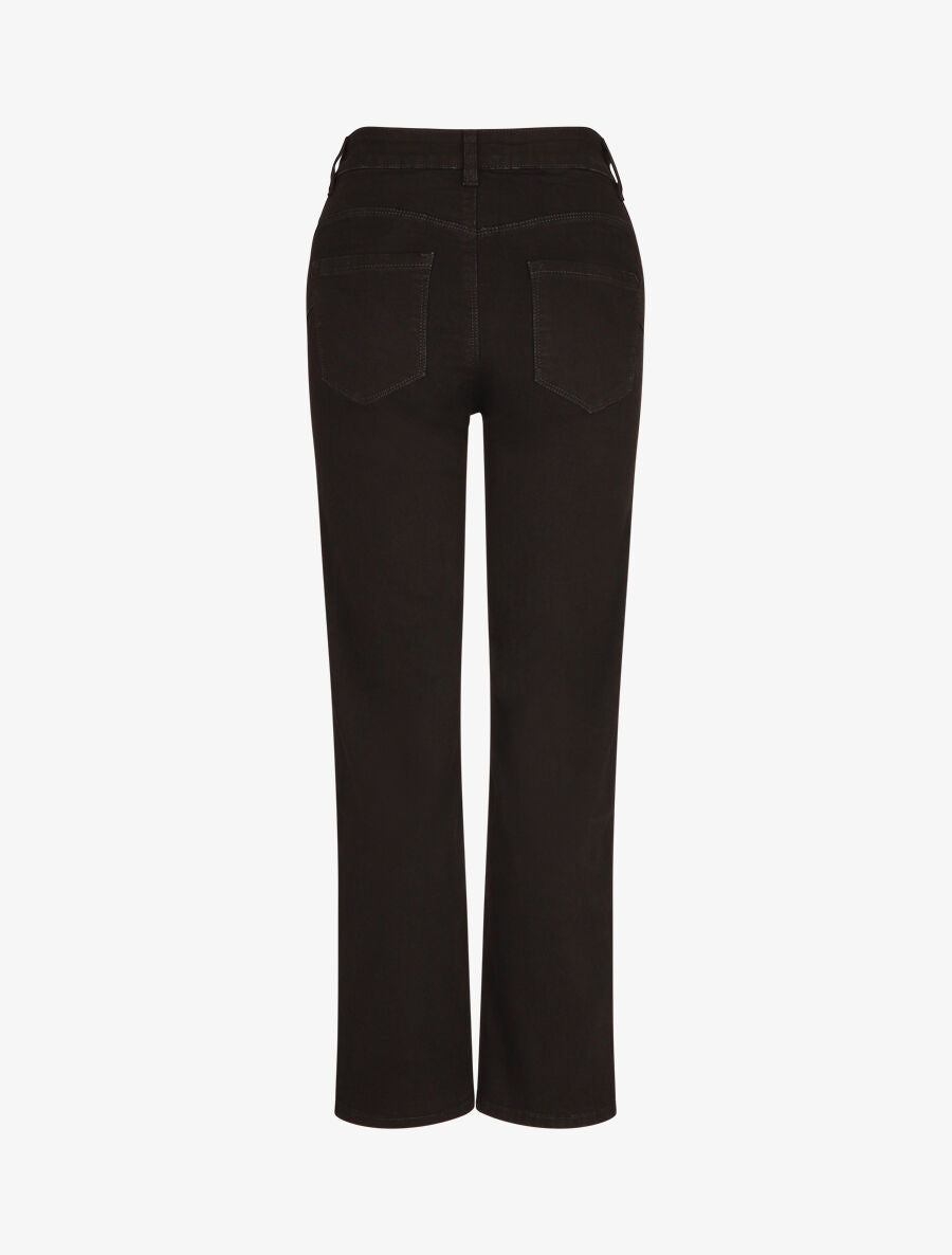 Jean droit push up taille standard - Noir - 2