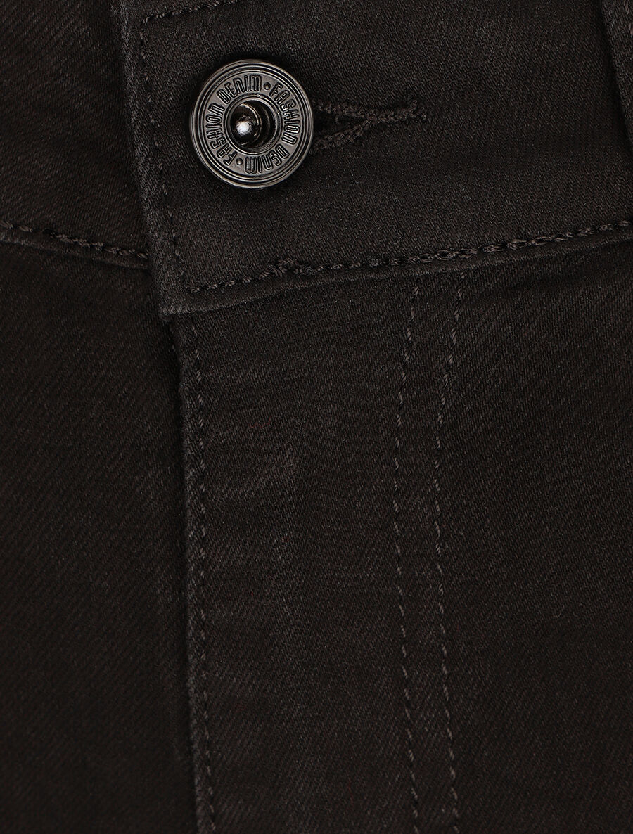 Jean droit push up taille standard - Noir - 3