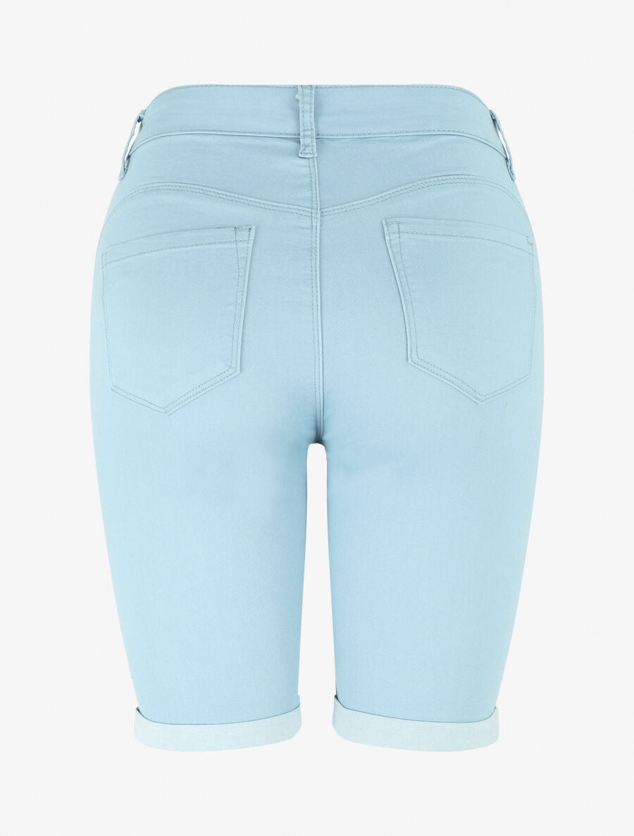 Bermuda push up uni - Bleu ciel - 2