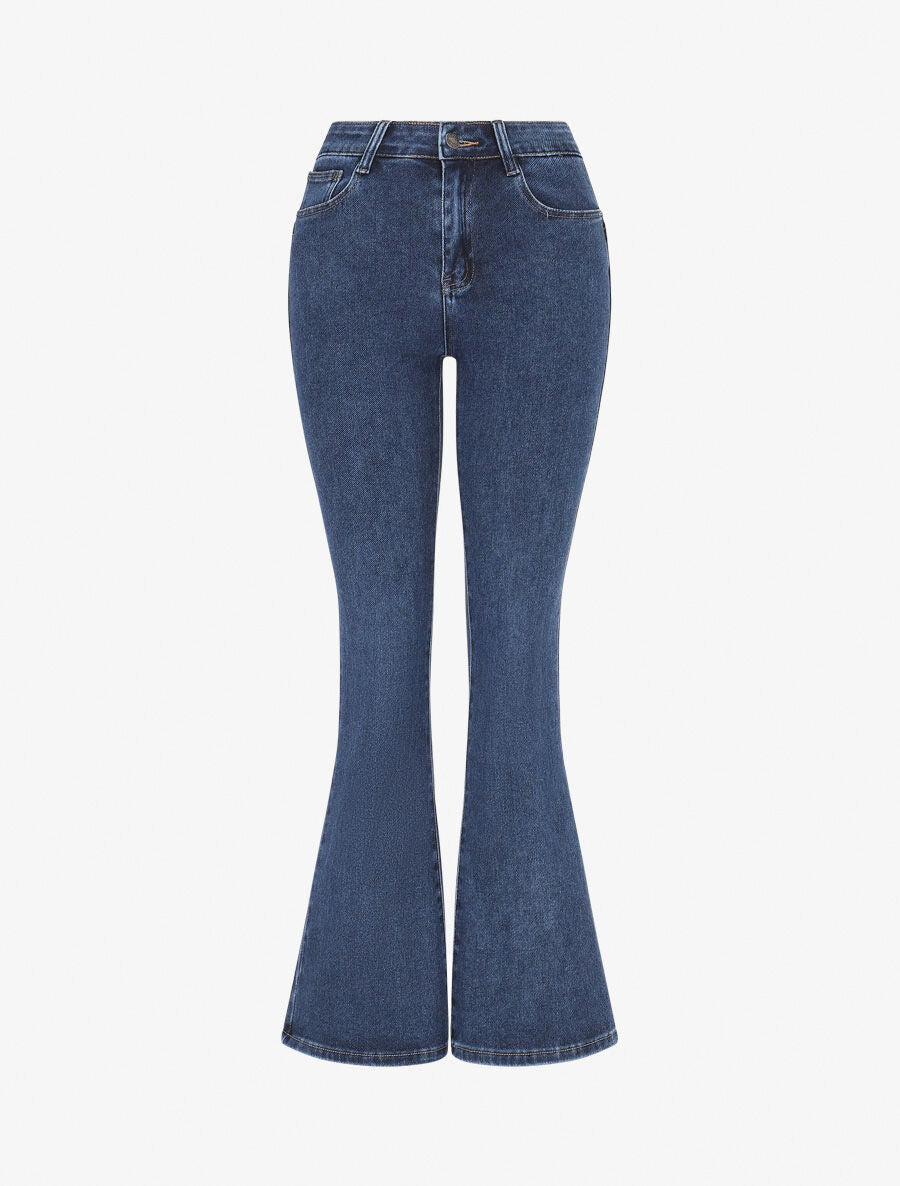 Jean standard coupe flare - Bleu - 1