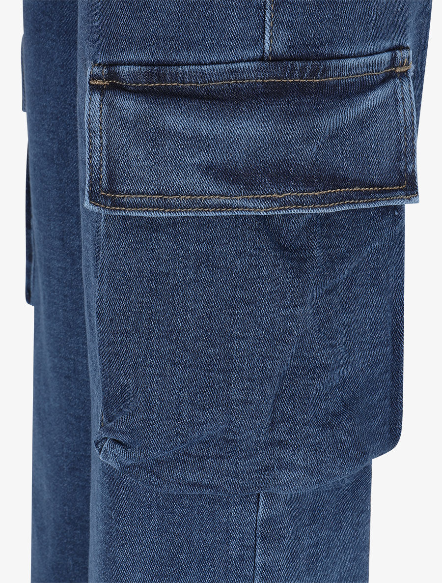 Jean wide leg à poches - Stone - 3