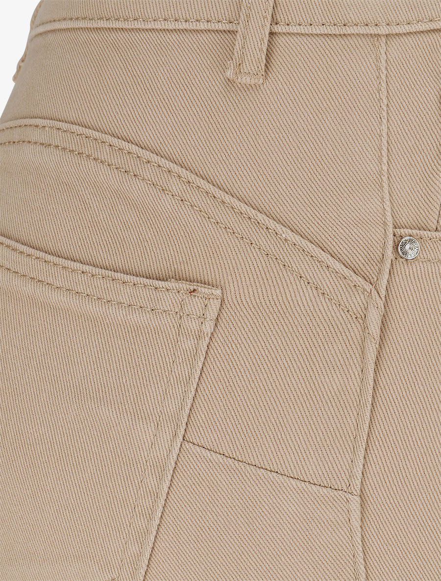 Jean coupe flare à taille haute - Beige - 3