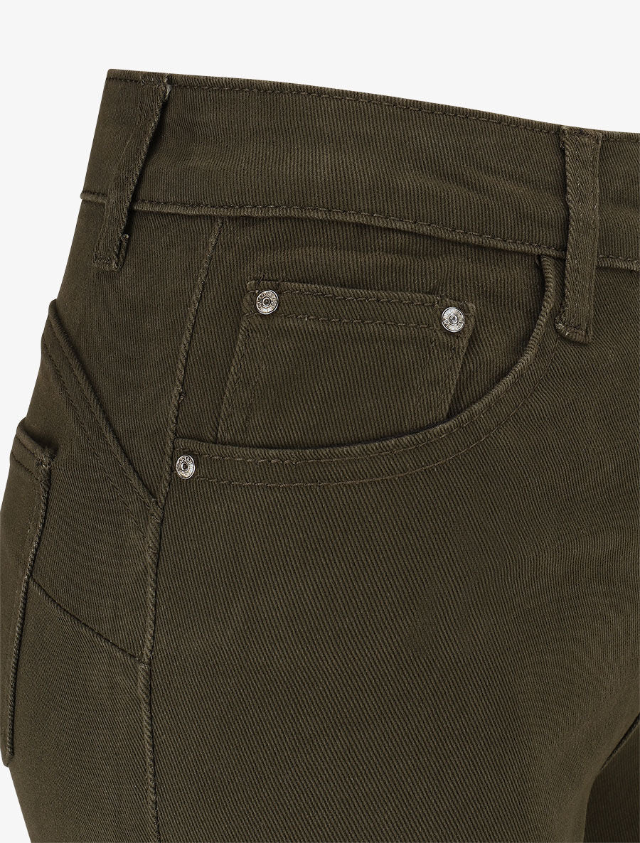 Jean coupe flare à taille haute - Kaki - 3