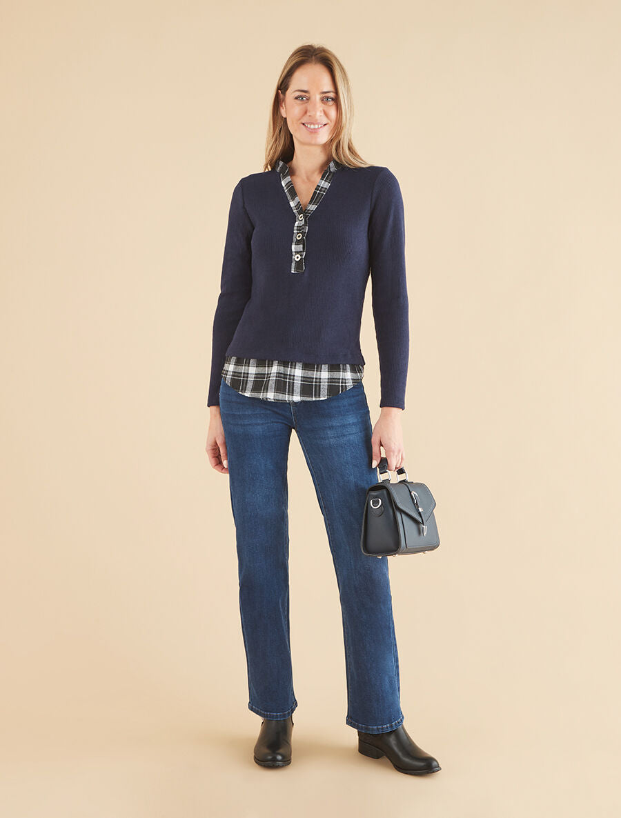 Jean push up coupe droite - Bleu - 4
