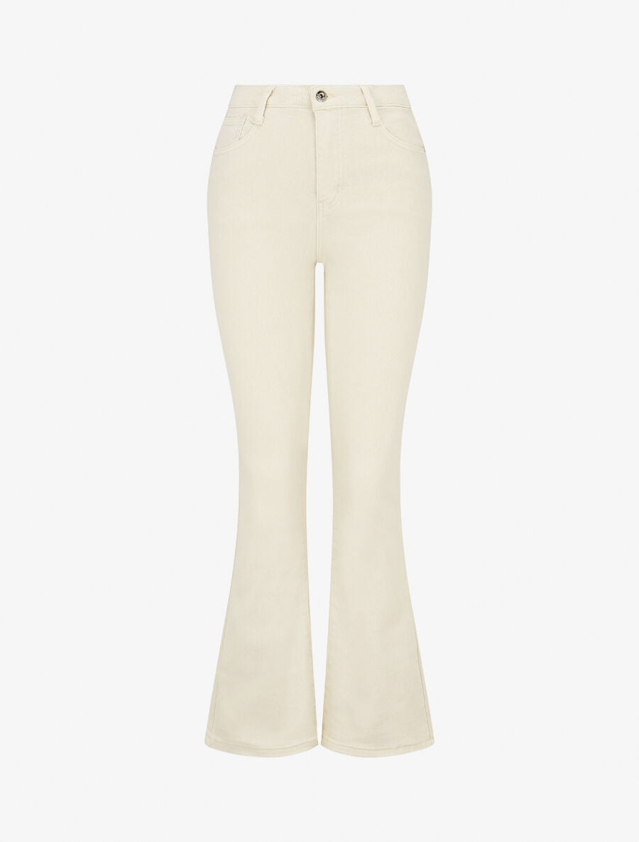 Jean push up coupe flare - Crème - 4