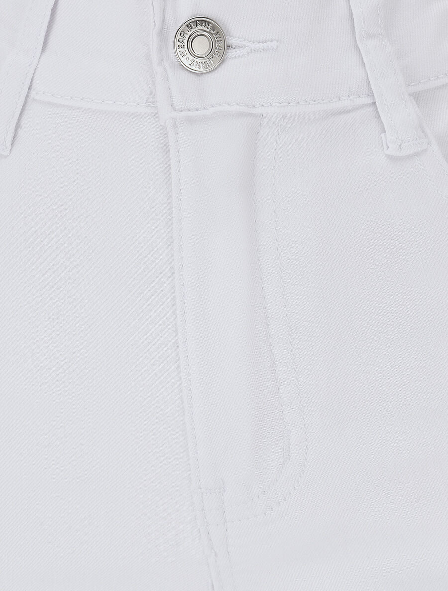 Jean droit push up taille haute - Blanc - 3