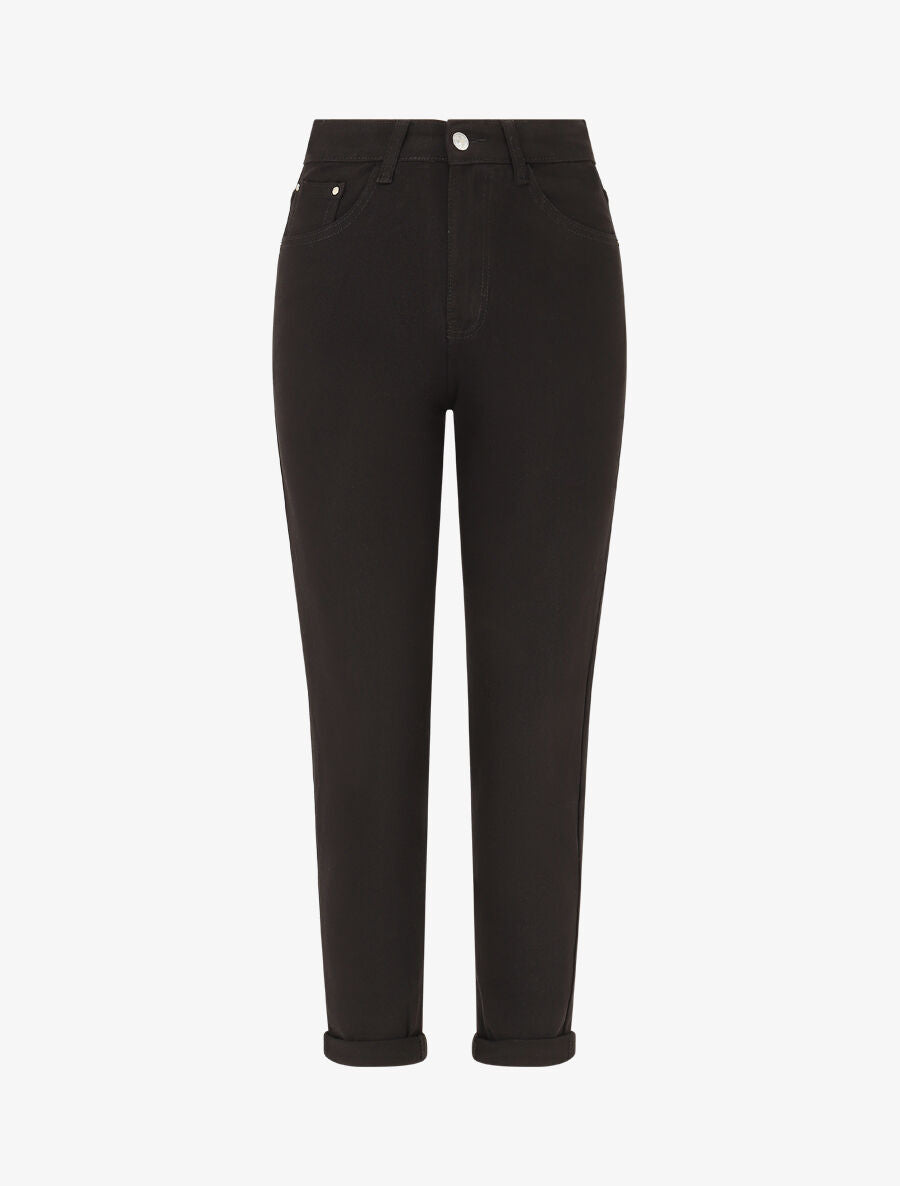 Jean mom taille haute - Noir - 4