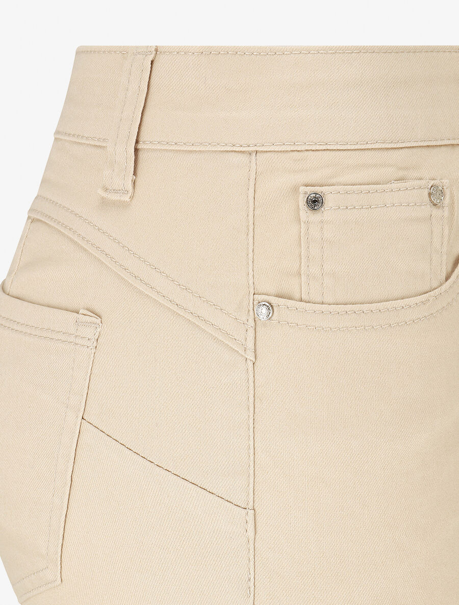 Jean droit grande taille effet push up - Beige - 3