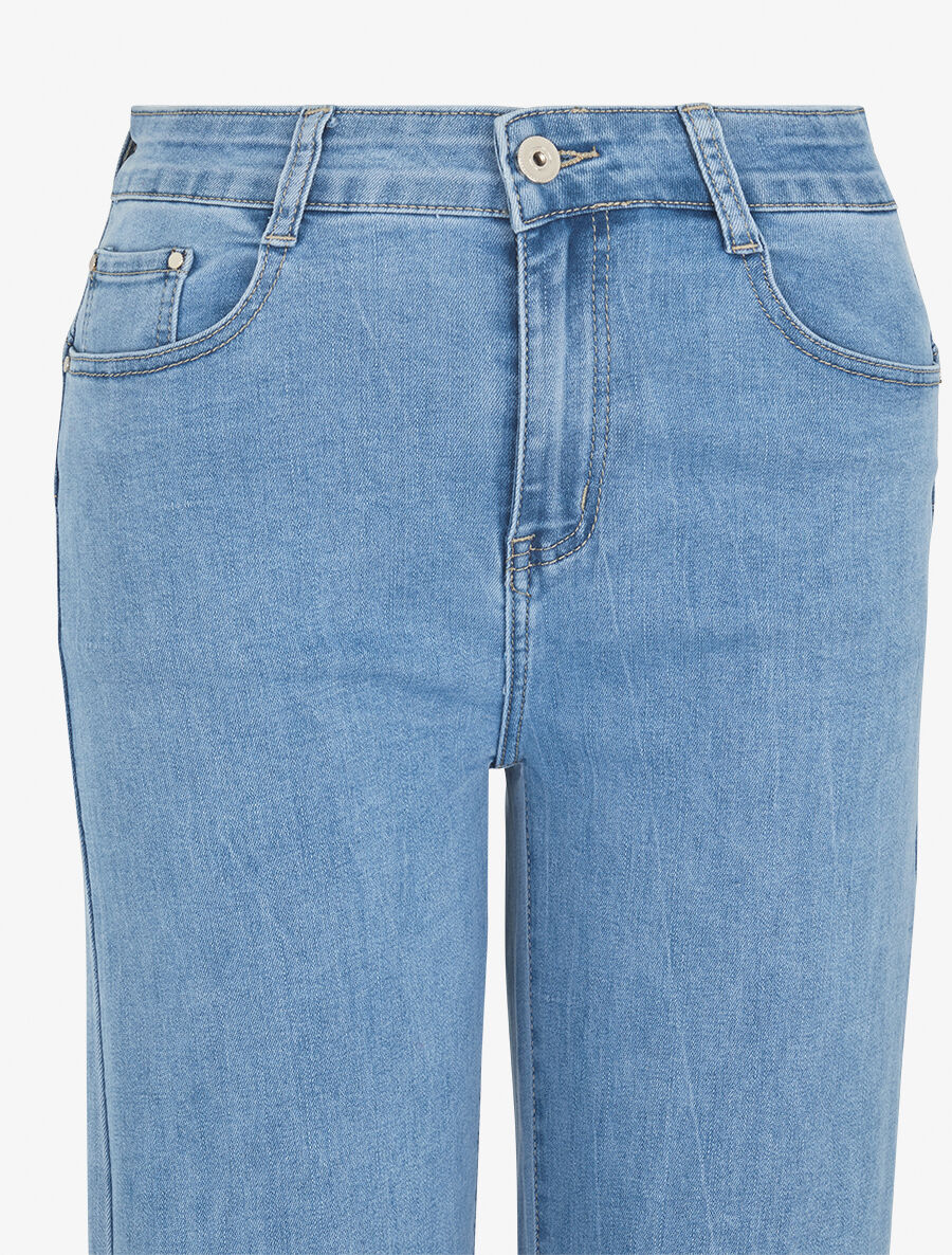 Jean push up à taille standard coupe droite - Bleu denim - 3