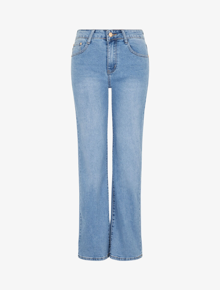 Jean taille standard coupe droite - Bleu clair - 1