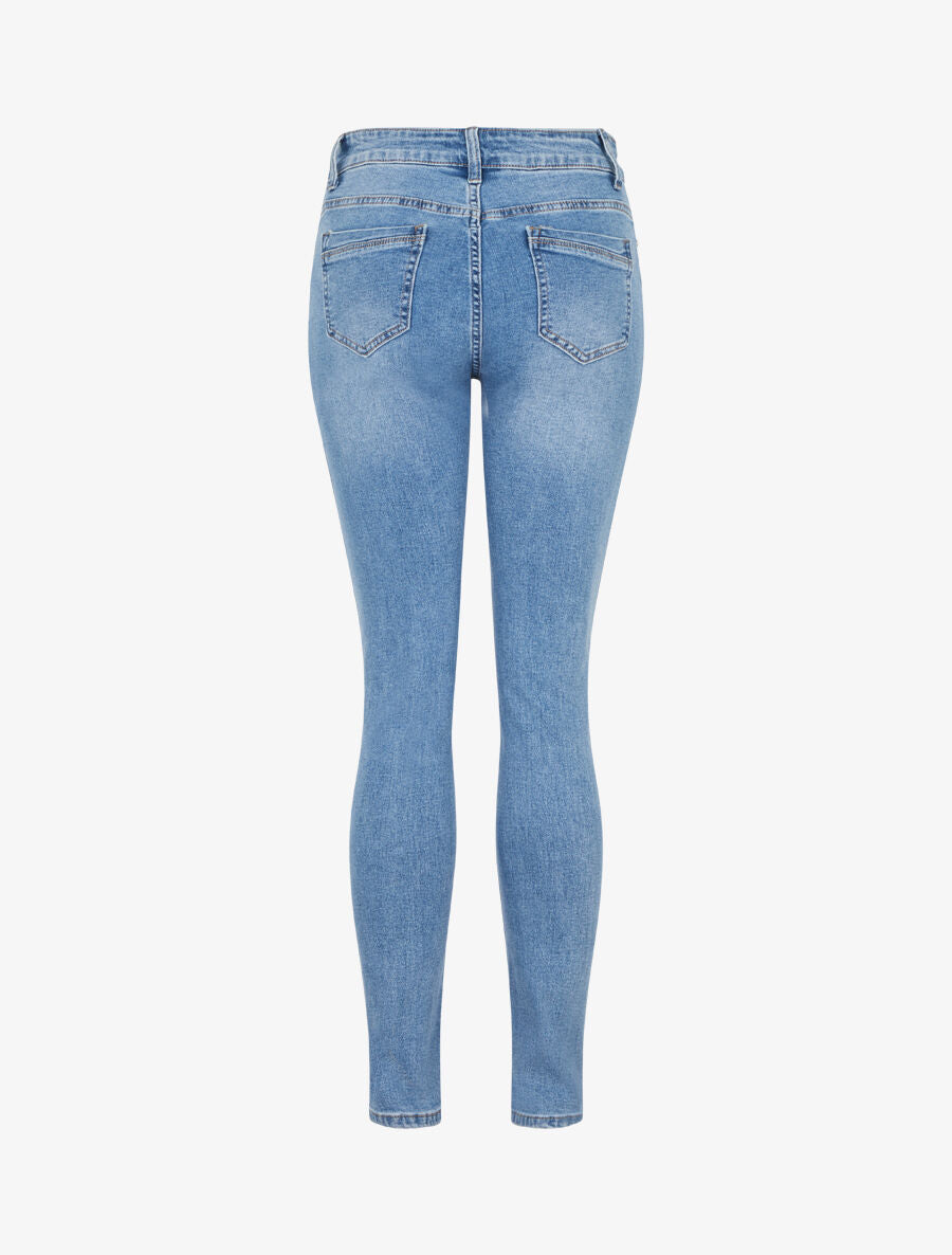 Jean coupe skinny grande taille - Bleu clair - 2