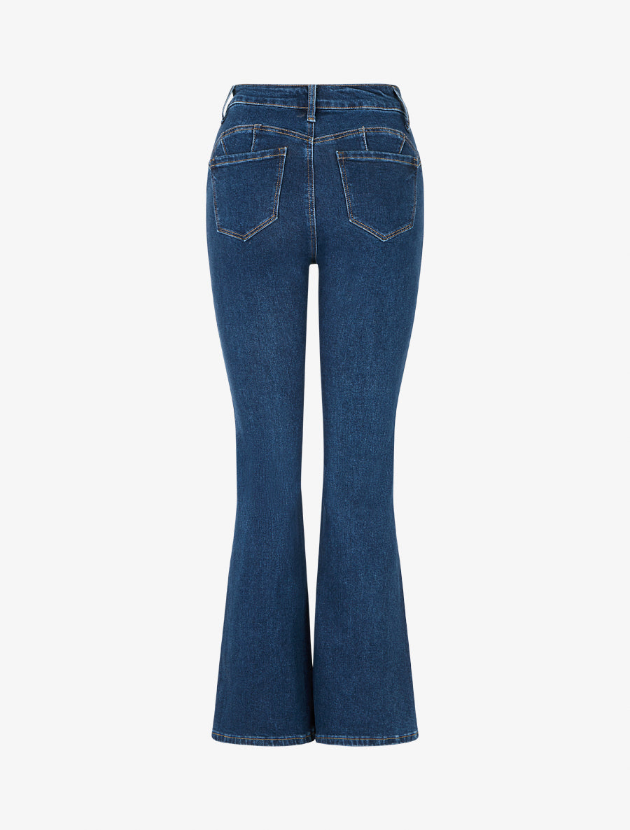 Jean push up coupe flare - Bleu - 2