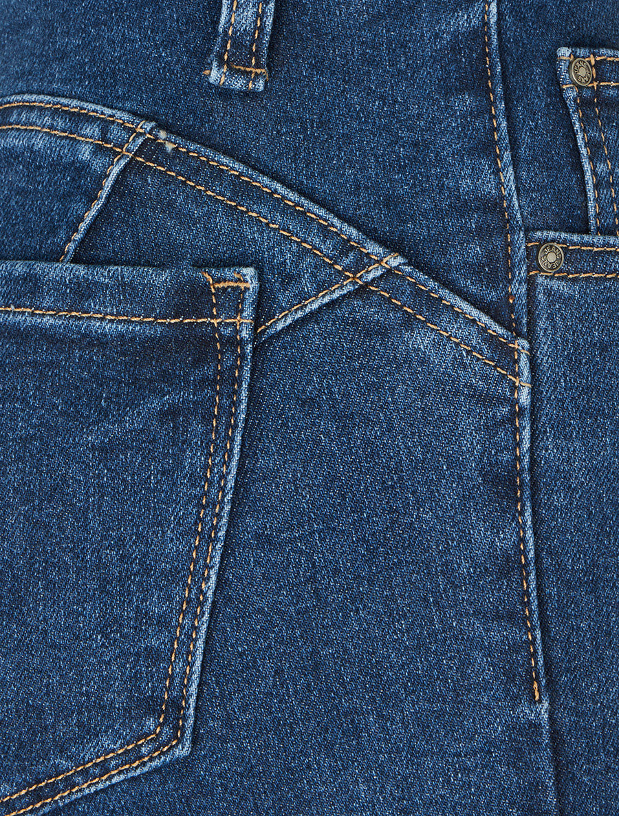 Jean push up coupe flare - Bleu - 3
