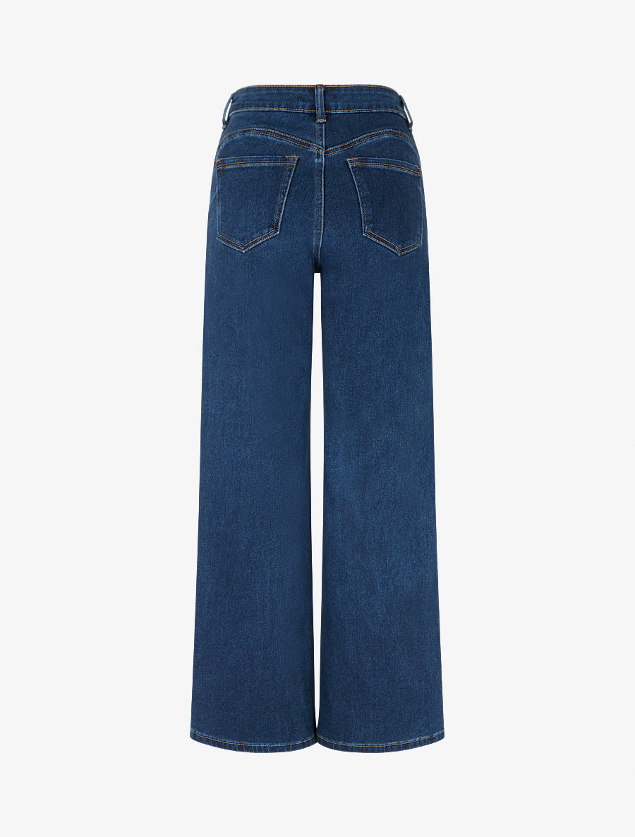 Jean ample à taille standard - Bleu foncé - 2