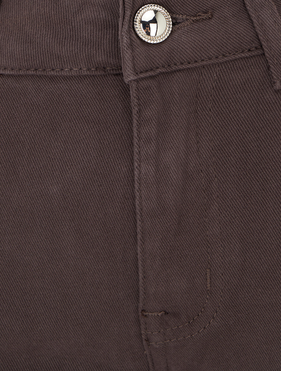 Jean skinny taille standard - Marron foncé - 3