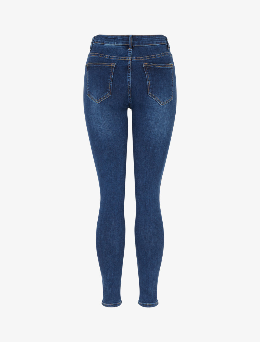 Jean coupe skinny taille standard - Bleu denim - 2