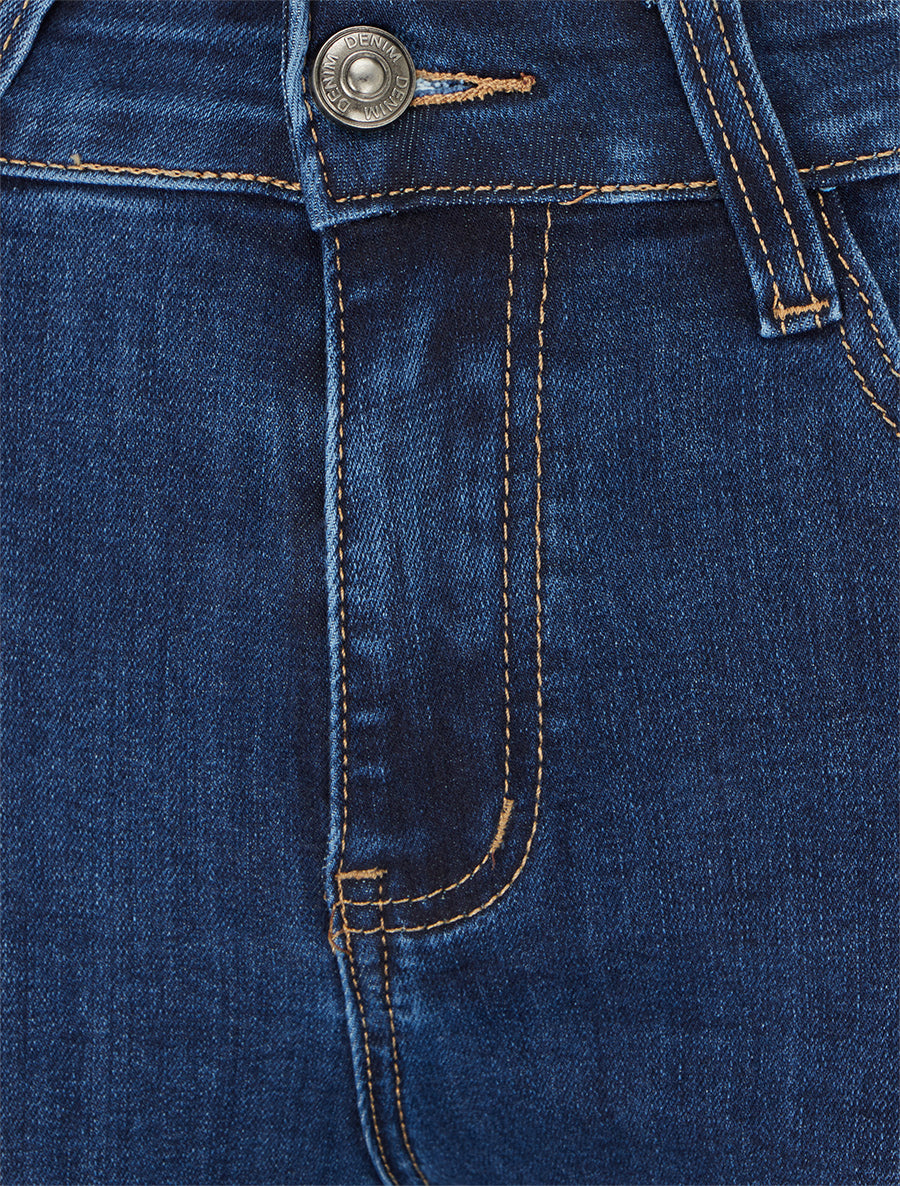 Jean coupe skinny taille standard - Bleu denim - 3